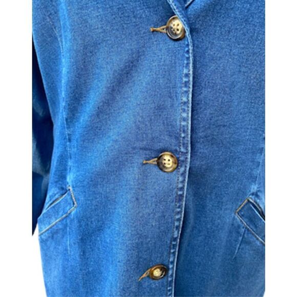 Orvis Women’s Denim Car Coat/Blazer 3 Button Front Sz. 18 - Picture 11 of 13